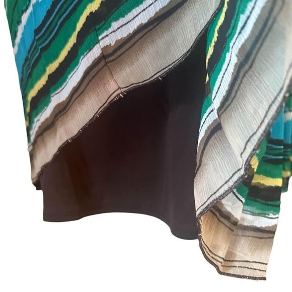 Candie’s Dress Size 7 Juniors, Multicolor Sheer with Full Lining Side Zip - Picture 6 of 9